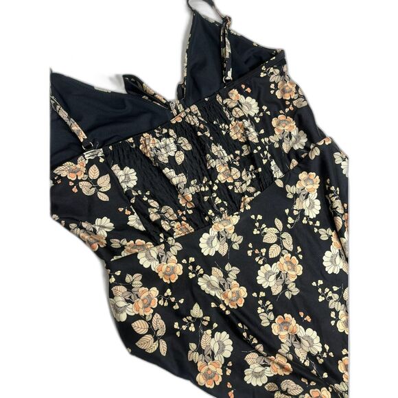Seafolly Splendour Tie Front One Piece Swimsuit Women's Size L EUC floral - Picture 4 of 4